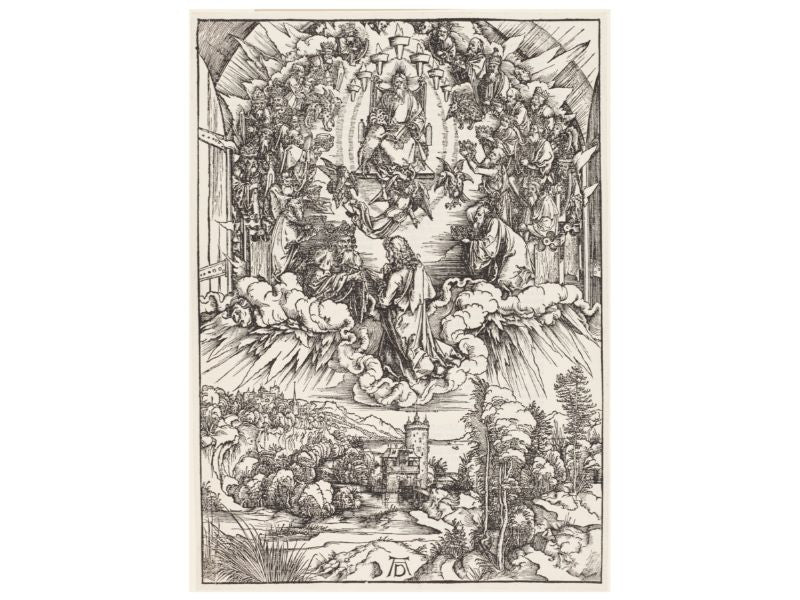 St.John in Clouds, Surrounded by 24 Elders around the Throne of God