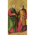 Three king altar, left wing, Scene Joseph and Joachim