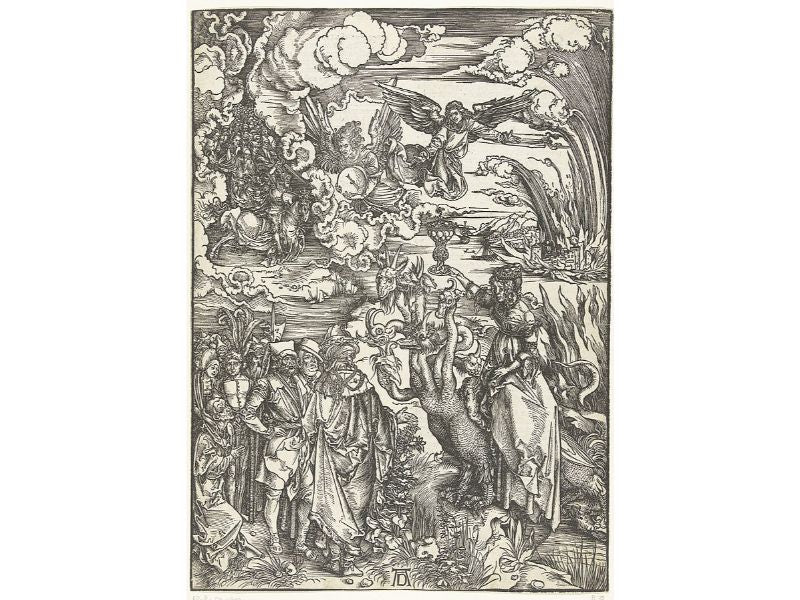 The Woman of Babylon Seated upon a Beast with Seven Heads
