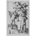 Three Putti With Shield And Helmet