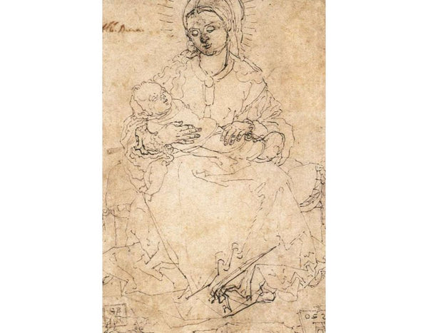 Madonna and Child on a Stone Bench
