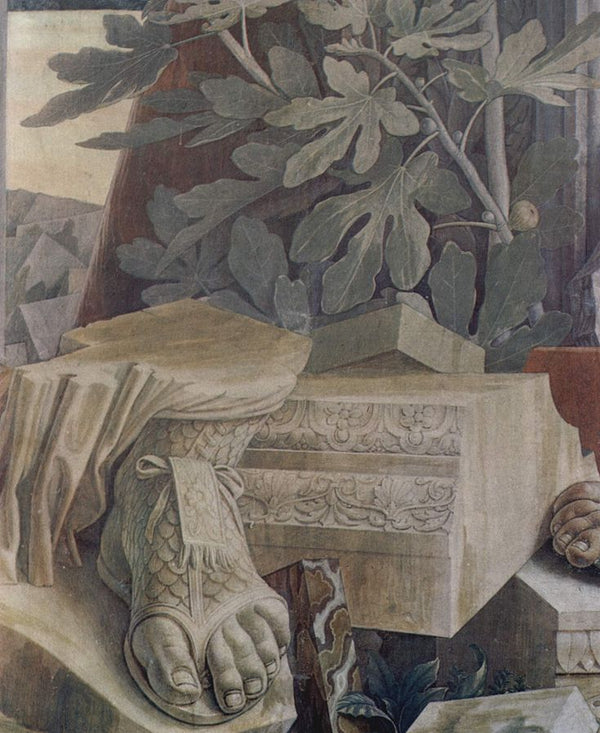 St. Sebastian, detail of fragments of sculpture and architectural fragments 