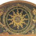 Monogram of Christ with Saint Antony and Saint Bernard 