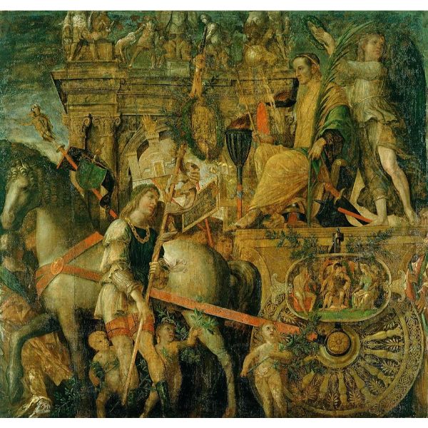 Julius Caesar on a triumphal car 