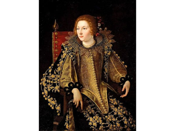 Dame assise de trois quarts