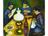 Three Women at the Table by the Lamp artwork preview