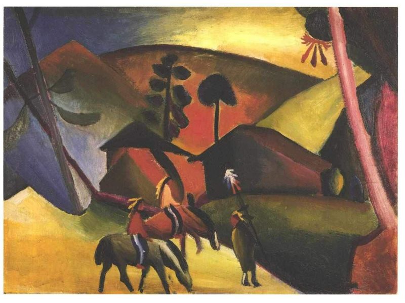 Native Aericans on horses