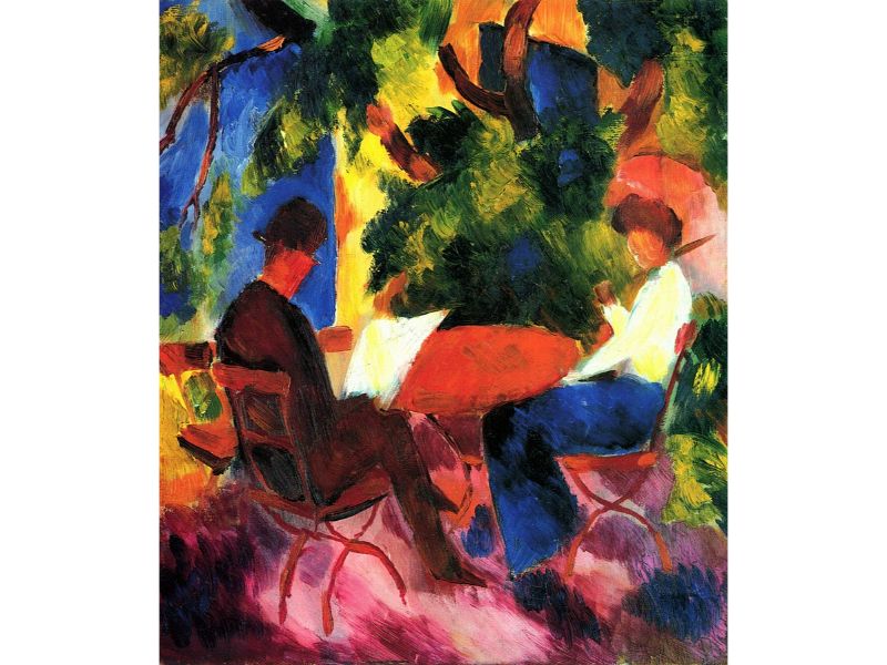 Couple At The Garden Table