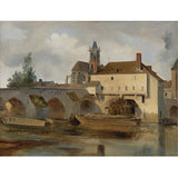 Moret sur Loing, the Bridge and the Church artwork preview