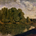The Rhone - Three Women on the Riverbank Seated on a Tree Trunk 
