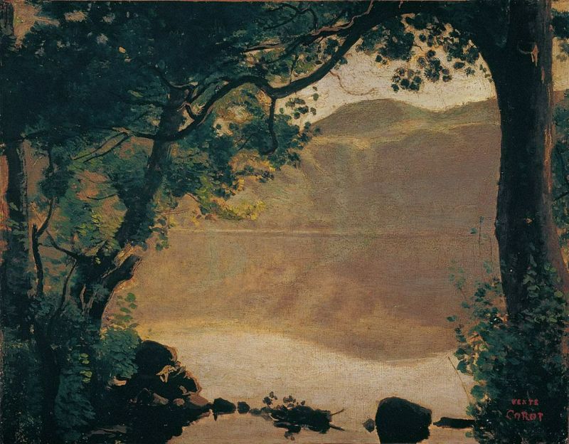 Lake Nemi, Seen through Trees 