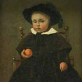 The Painter Adolphe Desbrochers (1841-1902) as a Child, Holding an Orange, 1845 