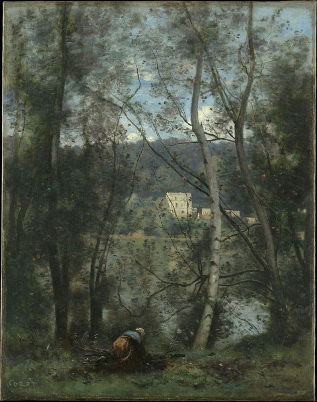 A Woman Gathering Faggots at Ville dAvray ca 1871 