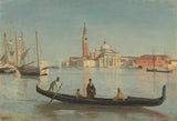 Venise--Gondole sur Le Grand Canal (or Saint-Georges Majeur au fond) artwork preview
