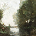 Le cours d'eau à la tour carrée (Watercourse leading to the square tower) 