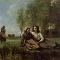 Two Cowherds in a Meadow by the Water 