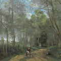 Ville d'Avray - Horseman at the Entrance of the Forest 
