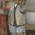 La petite Seraphine vetue du gilet de Corot (dans sa chambre aA  Arleux) 