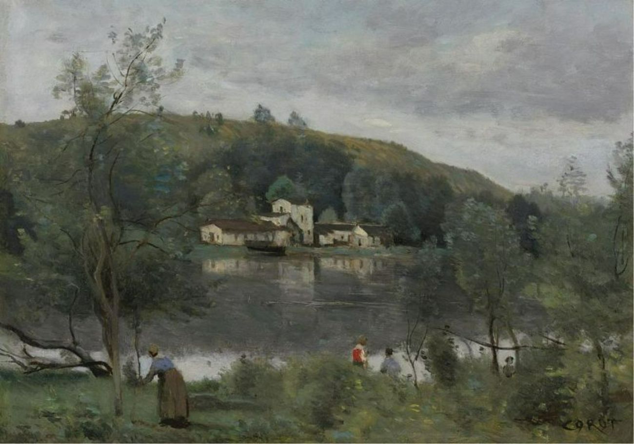 Ville D'Avray, Pecheurs Au Bord Des Etangs 