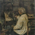 Corot Painting in the Studio of his Friend, Painter Constant Dutilleux 