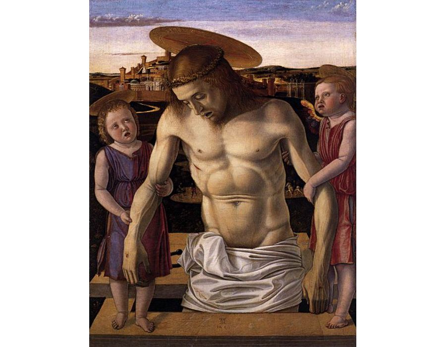 Dead Christ Supported by Two Angels (detail)
