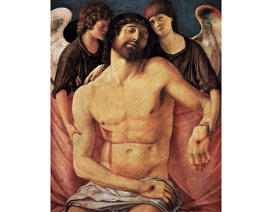 Dead Christ Supported by Two Angels