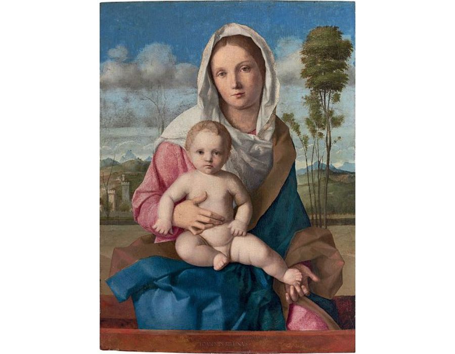 Madonna and Child in a landscape

