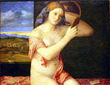 Young Woman Holding a Mirror (Giovane alla Specchio) artwork preview