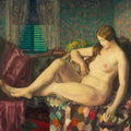 Nude With Hexagonal Quilt 