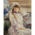 Profile of a seated young woman