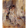 Woman Getting Dressed Aka Young Woman Fastening Her Stockings