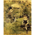 Young Woman And Child On An Isle