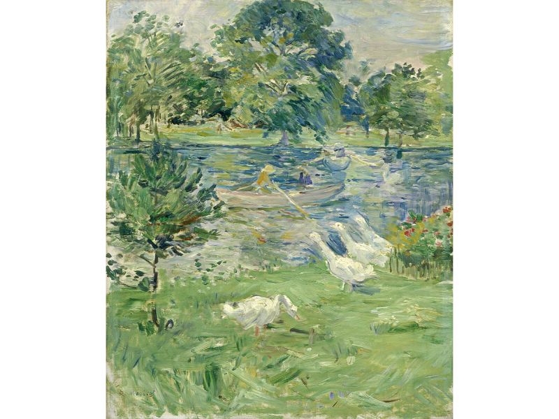 Girl in a Boat, with Geese 1889