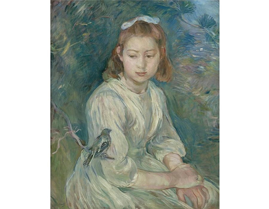 Petite Fille A L'Oiseau
