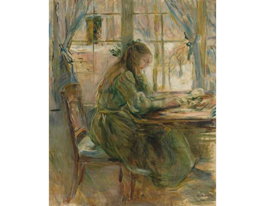 Jeune fille ecrivant