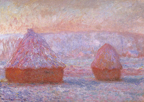 Grainstacks At Giverny Morning Effect 