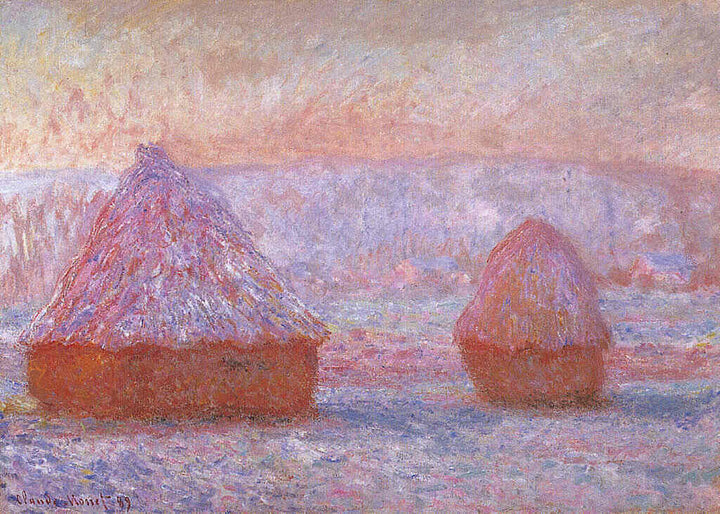 Grainstacks At Giverny Morning Effect 