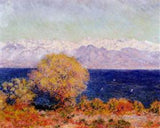 View Of Cap D Antibes Aka View Of The Bay And Maritime Alps At Antibes artwork preview