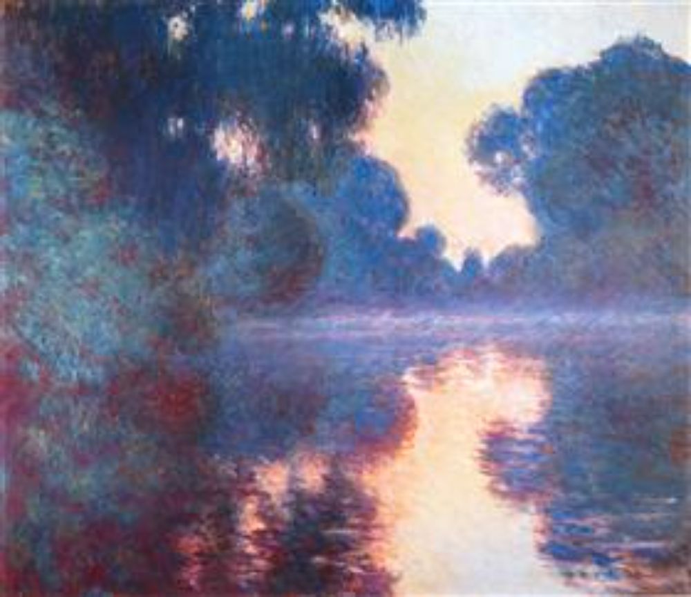 Misty morning on the Seine blue 