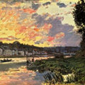 The Seine at Bougival in the Evening 