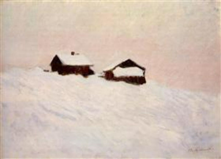 Houses In The Snow Norway 