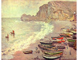 The Beach and Cliffs of Amont at Etretat 1883 artwork preview