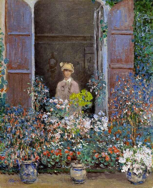 Camille Monet At The Window Argentuile 