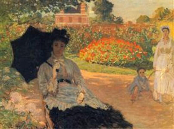 Camille In The Garden With Jean And His Nanny 