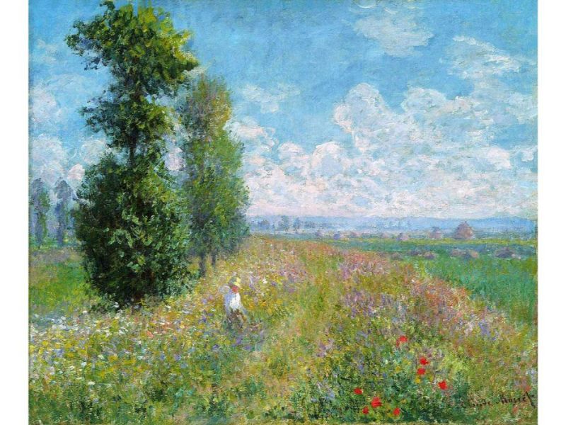 Meadow With Poplars Aka Poplars Near Argenteuil 