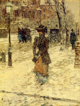 Lady Walking down Fifth Avenue artwork preview