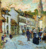 Street in Pont Aven - Evening artwork preview