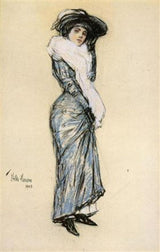 Portrait of a Lady in Blue Dress artwork preview