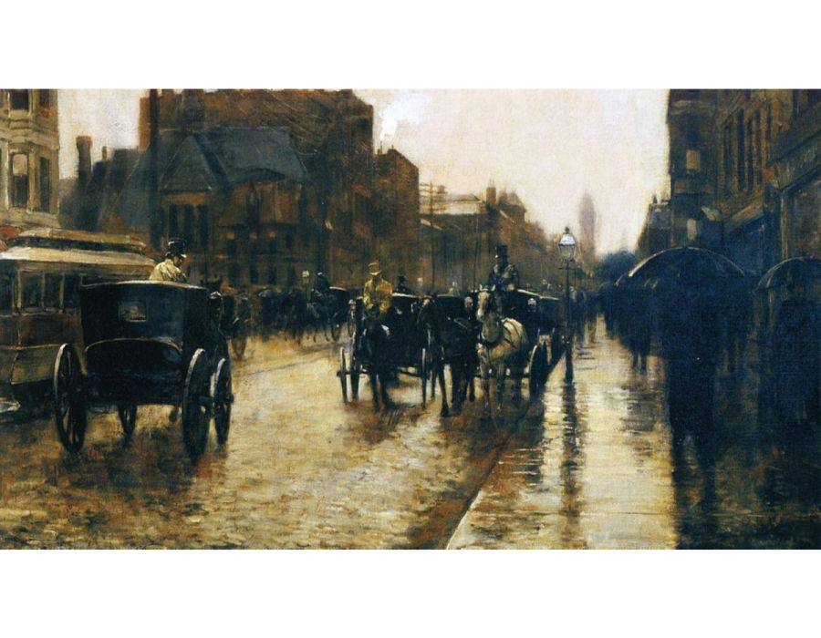 Columbus Avenue Rainy Day
