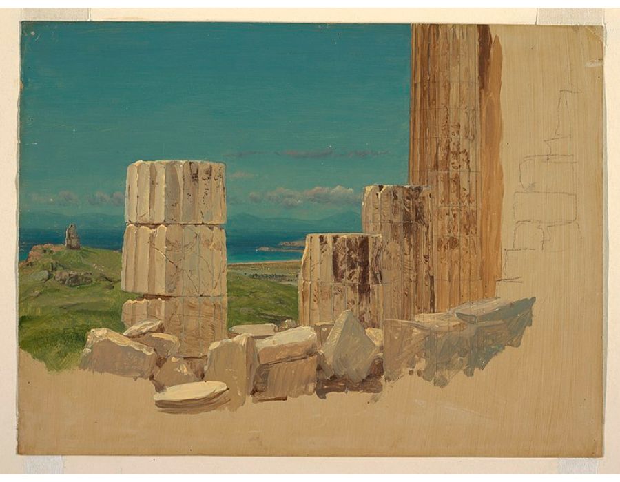 Broken Columns, View from the Parthenon, Athens 